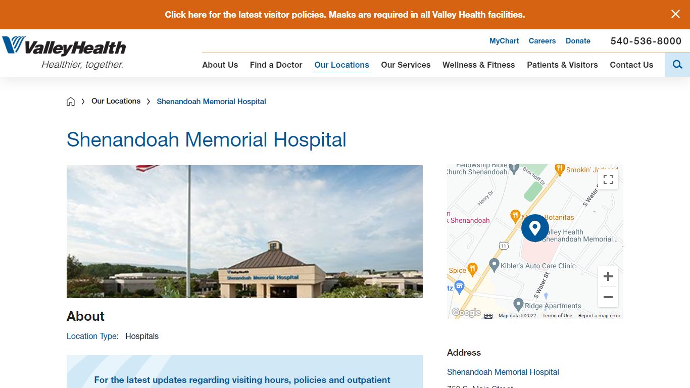 Shenandoah Memorial Hospital | Valley Health